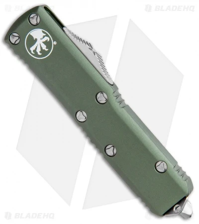 Microtech UTX-85 T/E OTF Automatic Knife OD Green (3.125" Satin Serr) 233-5OD 4 Microtech UTX-85 T/E OTF Automatic Knife OD Green (3.125" Satin Serr) 233-5OD - Image 2