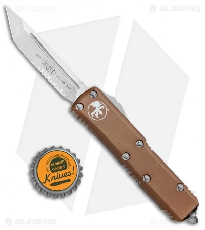 Microtech UTX-85 T/E OTF Automatic Knife Tan (3.125" Satin Serr) 233-5TA 6 Microtech UTX-85 T/E OTF Automatic Knife Tan (3.125" Satin Serr) 233-5TA - Image 4
