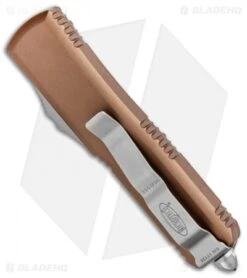 Microtech UTX-85 T/E OTF Automatic Knife Tan (3.125" Satin Serr) 233-5TA 8 Microtech UTX-85 T/E OTF Automatic Knife Tan (3.125" Satin Serr) 233-5TA -Blade HQ Shop Microtech UTX 85 TE OTF Auto Tan Satin Serr 233 5TA BHQ 88456 jr side