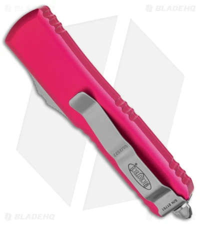 Microtech UTX-85 T/E OTF Automatic Knife Pink (3.1" Stonewash) 233-10 PK 5 Microtech UTX-85 T/E OTF Automatic Knife Pink (3.1" Stonewash) 233-10 PK - Image 3