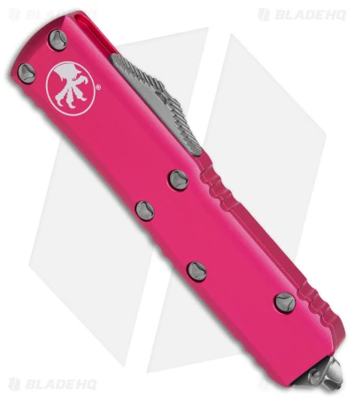 Microtech UTX-85 T/E OTF Automatic Knife Pink (3.1" Stonewash) 233-10 PK 4 Microtech UTX-85 T/E OTF Automatic Knife Pink (3.1" Stonewash) 233-10 PK - Image 2