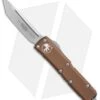 Microtech UTX-85 T/E OTF Automatic Knife Tan (3.125" Stonewash) 233-10TA -Blade HQ Shop Microtech UTX 85 TE Tan SW BHQ 87577 jr