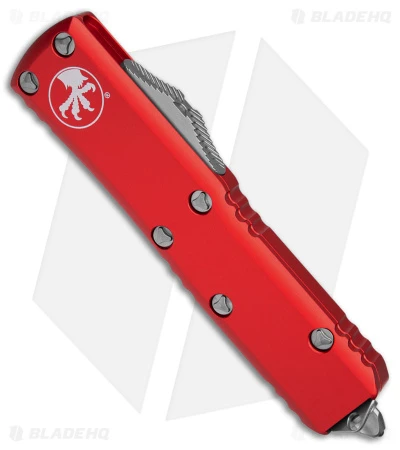 Microtech UTX-85 T/E OTF Automatic Knife Red Aluminum (3.15" Satin) 233-4 RD 4 Microtech UTX-85 T/E OTF Automatic Knife Red Aluminum (3.15" Satin) 233-4 RD - Image 2