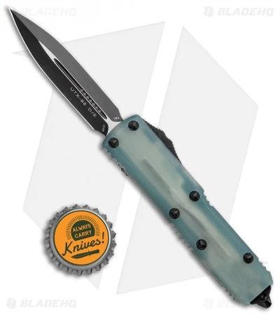 Microtech UTX-85 D/E OTF Automatic Knife Natural G-10 Jade (3.125" Black) 6 Microtech UTX-85 D/E OTF Automatic Knife Natural G-10 Jade (3.125" Black) - Image 4