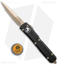 Microtech Ultratech Bayonet OTF Automatic Knife Black (3.4" Bronze SW) -Blade HQ Shop Microtech Ultratech Bayo OTF Auto Black Bronze SW BHQ 176078 jr bottlecap