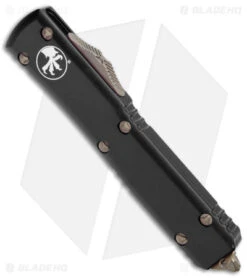 Microtech Ultratech Bayonet OTF Automatic Knife Black (3.4" Bronze SW) -Blade HQ Shop Microtech Ultratech Bayo OTF Auto Black Bronze SW BHQ 176078 jr spine