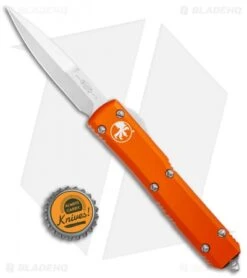Microtech Ultratech Bayonet OTF Automatic Knife Orange (3.4" Stonewash) -Blade HQ Shop Microtech Ultratech Bayo OTF Auto Orange SW 120 10OR BHQ 33959 jr bottlecap 1