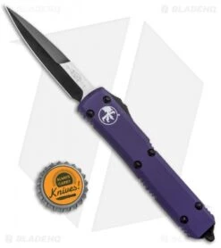 Microtech Ultratech Bayonet OTF Automatic Purple (3.4" Black) -Blade HQ Shop Microtech Ultratech Bayo OTF Auto Purple Black 120 1PU BHQ 13559 jr bottlecap