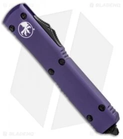 Microtech Ultratech Bayonet OTF Automatic Purple (3.4" Black) -Blade HQ Shop Microtech Ultratech Bayo OTF Auto Purple Black 120 1PU BHQ 13559 jr spine