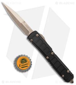 Microtech Ultratech II Bayonet Signature Series OTF Auto Knife (3.4" Bronze) -Blade HQ Shop Microtech Ultratech Bayo SS OTF Black Bronze BHQ 139144 jr bottlecap