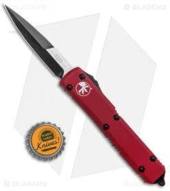 Microtech Ultratech Bayonet OTF Automatic Knife Red (3.4" Black) 120-1RD -Blade HQ Shop Microtech Ultratech Bayonet OTF Auto Red Black 120 1RD BHQ 7610 jr bottlecap