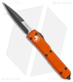 Microtech Ultratech Bayonet OTF Automatic Knife Tri-Grip Orange (3.4" Black)