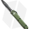 Microtech Ultratech D/E OTF Automatic Knife OD Green CC (3.4" Black Serr) -Blade HQ Shop Microtech Ultratech D E OTF Automatic Knife OD Green CC 3.4in Black Serr 122 2OD BHQ 51945 LS jr