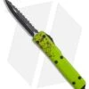 Microtech Ultratech D/E OTF Knife Zombie Tech (3.4" Black Serr) -Blade HQ Shop Microtech Ultratech D E OTF Knife Zombie Tech CC 3.4 Black Serr 122 3Z BHQ 13381 LS 2