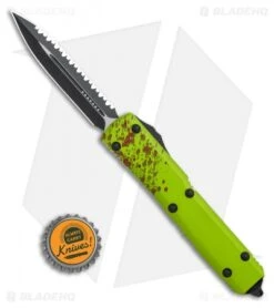 Microtech Ultratech D/E OTF Knife Zombie Tech (3.4" Black Serr) 9 Microtech Ultratech D/E OTF Knife Zombie Tech (3.4" Black Serr) -Blade HQ Shop Microtech Ultratech D E OTF Knife Zombie Tech CC 3.4 Black Serr 122 3Z BHQ 13381 LS Bottlecap 2