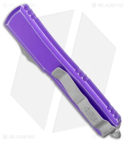 Microtech Ultratech D/E OTF Auto Knife Distressed Purple (3.4" Apocalyptic) -Blade HQ Shop Microtech Ultratech DE Auto Distressed Purple Apocalyptic Dagger BHQ 177328 jr side