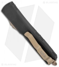 Microtech Ultratech D/E OTF Auto Knife Black (3.4" Bronze) 122-13 -Blade HQ Shop Microtech Ultratech DE OTF Auto Black Bronze 122 13 BHQ 134852 jr side