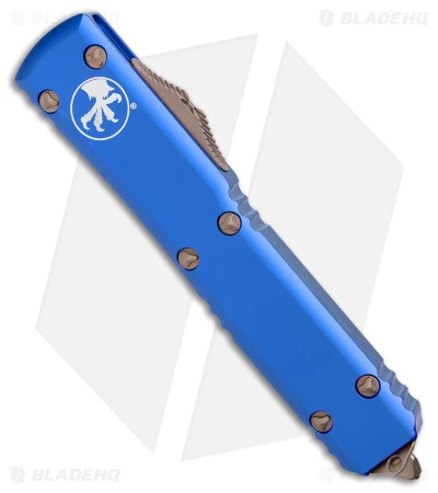 Microtech Ultratech D/E OTF Automatic Knife Blue (3.4" Bronze) 4 Microtech Ultratech D/E OTF Automatic Knife Blue (3.4" Bronze) - Image 2