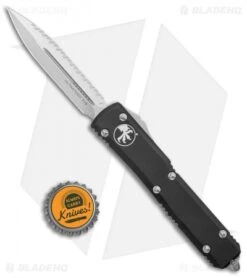 Microtech Ultratech OTF D/E Automatic Knife CC (3.4" SW Full Serr) 122-12 -Blade HQ Shop Microtech Ultratech DE OTF Auto CC Black SW Full Serr 122 12 BHQ 52160 jr bottlecap