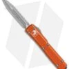 Microtech Ultratech D/E OTF Auto Knife Distressed Orange (3.4" BB/SW Full Serr)