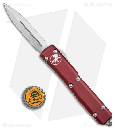 Microtech Ultratech D/E OTF Automatic Knife Merlot Red (3.4" Stonewash) 6 Microtech Ultratech D/E OTF Automatic Knife Merlot Red (3.4" Stonewash) - Image 4