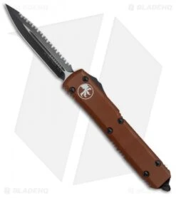 Microtech Ultratech D/E OTF Automatic Knife Tan CC (3.4" Black Full Serr)