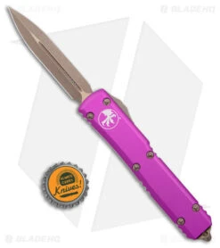 Microtech Ultratech D/E OTF Automatic Knife Violet (3.4" Bronze Apocalyptic) 9 Microtech Ultratech D/E OTF Automatic Knife Violet (3.4" Bronze Apocalyptic) -Blade HQ Shop Microtech Ultratech DE OTF Auto Violet Bronze Apocalyptic BHQ 176904 jr bottleca