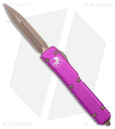 Microtech Ultratech D/E OTF Automatic Knife Violet (3.4" Bronze Apocalyptic) 3 Microtech Ultratech D/E OTF Automatic Knife Violet (3.4" Bronze Apocalyptic)