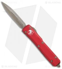 Microtech Ultratech D/E OTF Automatic Knife Red (3.4" Bronze) 122-13RD