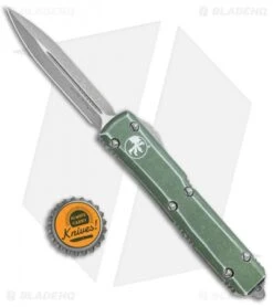 Microtech Ultratech D/E OTF Automatic Knife Distressed OD Green (3.4" Stonewash) -Blade HQ Shop Microtech Ultratech DE SW Standard Distressed OD Green 122 10DOD BHQ 111438 jr bottlecap