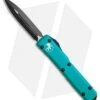 Microtech Ultratech D/E OTF Automatic Knife Turquoise CC (3.4" Black) 122-1TQ -Blade HQ Shop Microtech Ultratech DE turquoise CC black 1221TQ BHQ 68755 jr 2