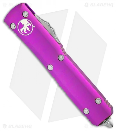 Microtech Ultratech Dagger OTF Automatic Knife Violet CC (3.4" Stonewash Serr) 4 Microtech Ultratech Dagger OTF Automatic Knife Violet CC (3.4" Stonewash Serr) - Image 2