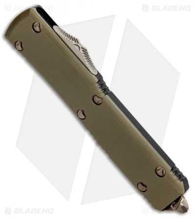 Microtech Ultratech Hellhound Tanto OTF Knife OD Green G-10 (3.4" Bronze SW) 4 Microtech Ultratech Hellhound Tanto OTF Knife OD Green G-10 (3.4" Bronze SW) - Image 2