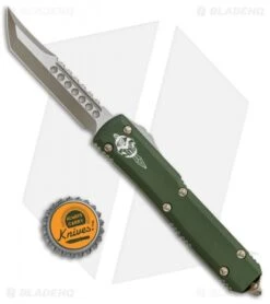 Microtech Ultratech Hellhound Tanto OTF Automatic OD Green (3.4" Bronze SW) -Blade HQ Shop Microtech Ultratech Hellhound Tanto OTF OD Green Bronze SW BHQ 83975 jr bottlecap