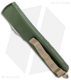 Microtech Ultratech Hellhound Tanto OTF Automatic OD Green (3.4" Bronze SW) -Blade HQ Shop Microtech Ultratech Hellhound Tanto OTF OD Green Bronze SW BHQ 83975 jr side