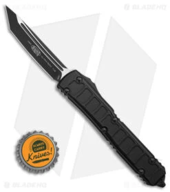 Microtech Ultratech II OTF Knife Tanto Step Side Black Aluminum (3.4" Black) -Blade HQ Shop Microtech Ultratech II OTF Knife Tanto Step Side Black Aluminum 3in Black BHQ 142702 td size