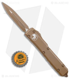 Microtech Ultratech D/E OTF Automatic Knife (3.5" Cerakote Tan) 122-1 CTA -Blade HQ Shop Microtech Ultratech OTF DE Auto Cerakote Tan BHQ 146626 jr bottlecap