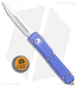 Microtech Ultratech OTF D/E Automatic Knife (3.4" Stonewash Full Serr) 122-12PU -Blade HQ Shop Microtech Ultratech OTF DE Auto SW Full Serr 122 12PU BHQ 19787 jr bottlecap