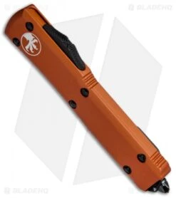 Microtech Ultratech D/E OTF Automatic Knife CC Orange (3.4" Black) -Blade HQ Shop Microtech Ultratech OTF DE Orange Black 122 1CCOR BHQ 51903 jr spine
