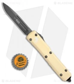 Microtech Ultratech OTF S/E Automatic Knife Champagne (3.4" DLC) 121-1DLCTCG -Blade HQ Shop Microtech Ultratech OTF SE Auto Champagne Gold Black DLC 121 1DLCTCG BHQ 108515 jr bottlecap