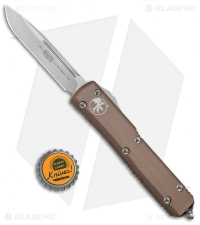 Microtech Ultratech S/E OTF Automatic Tan CC (3.4" Stonewash) 121-10TA 6 Microtech Ultratech S/E OTF Automatic Tan CC (3.4" Stonewash) 121-10TA - Image 4