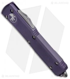 Microtech Ultratech Spartan OTF Automatic Knife CC Purple (3.4" Stonewash) -Blade HQ Shop Microtech Ultratech OTF Spartan SW Purple 223 10PU BHQ 52043 jr sheath