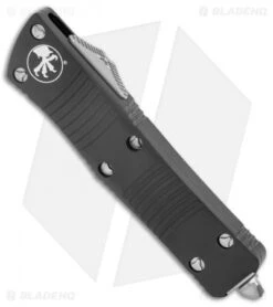 Microtech Ultratech S/E Bayonet OTF Automatic Knife CC (3.4" Stonewash Serr) -Blade HQ Shop Microtech Ultratech SE Bayo OTF Auto CC Black SW Serr 120 11 BHQ 67335 jr spine