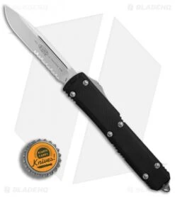 Microtech Ultratech S/E OTF Automatic Knife Black G-10 (3.4" SW Serr) -Blade HQ Shop Microtech Ultratech SE Black Composite G10 sw serr BHQ 78560 er bottlecap