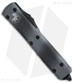 Microtech Ultratech S/E OTF Automatic Knife CC (3.4" Urban Camo Serr) -Blade HQ Shop Microtech Ultratech SE CC Urban Camo serr BHQ 72295 er spine