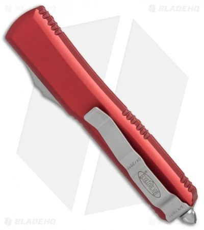Microtech Ultratech S/E OTF Automatic Knife CC Red (3.4" Satin Serr) 5 Microtech Ultratech S/E OTF Automatic Knife CC Red (3.4" Satin Serr) - Image 3