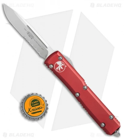 Microtech Ultratech S/E OTF Automatic Knife CC Red (3.4" Satin Serr) 6 Microtech Ultratech S/E OTF Automatic Knife CC Red (3.4" Satin Serr) - Image 4