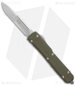 Microtech Ultratech S/E OTF Automatic Knife OD Green G-10 (3.4" Stonewash Serr)