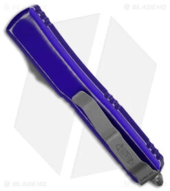 Microtech Ultratech S/E OTF Automatic Knife Distressed Purple (3.4" Apocalyptic) -Blade HQ Shop Microtech Ultratech SE OTF AK Distressed Purple 3in AP SW BHQ 179168 td side