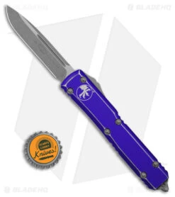 Microtech Ultratech S/E OTF Automatic Knife Distressed Purple (3.4" Apocalyptic) -Blade HQ Shop Microtech Ultratech SE OTF AK Distressed Purple 3in AP SW BHQ 179168 td size